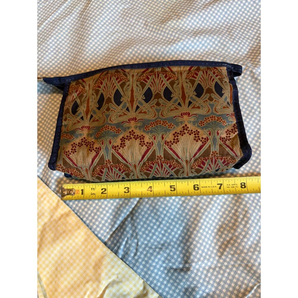 Vintage Liberty of London Ianthe Art Nouveau Cosmetic Toiletry Zip Bag Pouch - Picture 4 of 7